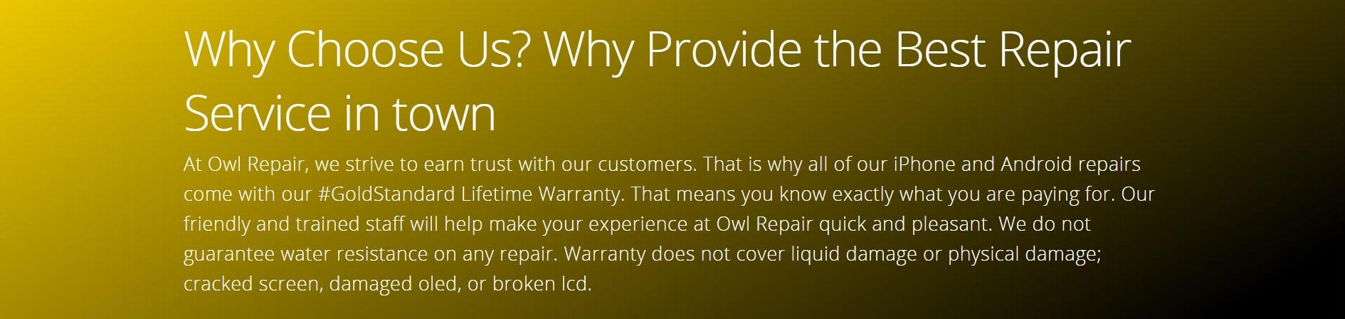 why choose owl repairs